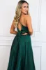 Pretty in Pleats Maxi Dress: Hunter Green sold by Bella and Bloom