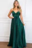 Pretty in Pleats Maxi Dress: Hunter Green sold by Bella and Bloom