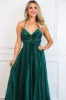 Pretty in Pleats Maxi Dress: Hunter Green sold by Bella and Bloom
