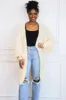 Stanley Chunky Knit Oversized Cardigan: Cream sold by Bella and Bloom