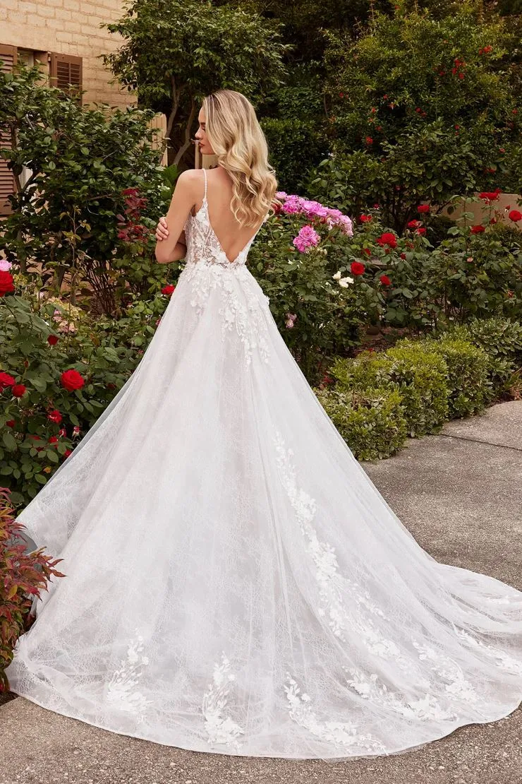 Perla Floral Applique Lace Wedding Dress: Off White sold by Bella and Bloom product image thumbnail 3