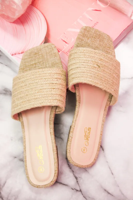 Classic Raffia Sandals: Natural sold by Bella and Bloom