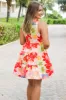 Rainbow Florals High Neck Dress: Rainbow Multi sold by Bella and Bloom