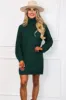 Mayci Turtleneck Sweater Dress: Hunter Green sold by Bella and Bloom