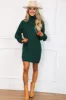 Mayci Turtleneck Sweater Dress: Hunter Green sold by Bella and Bloom