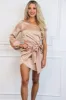 Evening Essential One Shoulder Satin Dress: Champagne sold by Bella and Bloom