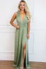 Selma V Neck Maxi Dress: Sage sold by Bella and Bloom