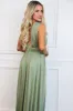 Selma V Neck Maxi Dress: Sage sold by Bella and Bloom