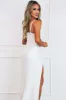 Take My Hand Sequin Slit Maxi Dress: White sold by Bella and Bloom