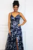 Maya Sequin Open Back Maxi Dress: Navy sold by Bella and Bloom