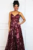Maya Sequin Open Back Maxi Dress: Burgundy sold by Bella and Bloom