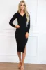 Dani Collared Sweater Midi Dress: Black sold by Bella and Bloom