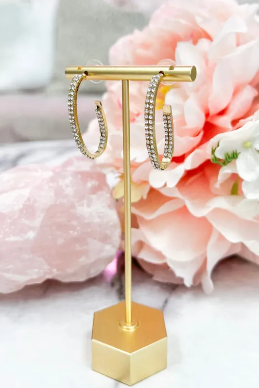 Scotty Embellished Hoop Earrings: Gold sold by Bella and Bloom