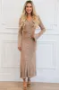 Savani Cutout Button Up Midi Dress: Taupe sold by Bella and Bloom