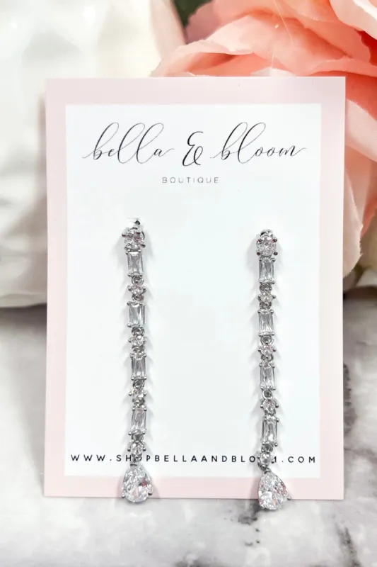 Princess Diaries Drop Earrings: Silver sold by Bella and Bloom