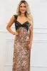 Mavis Floral Lace Maxi Dress: Leopard sold by Bella and Bloom