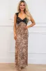 Mavis Floral Lace Maxi Dress: Leopard sold by Bella and Bloom