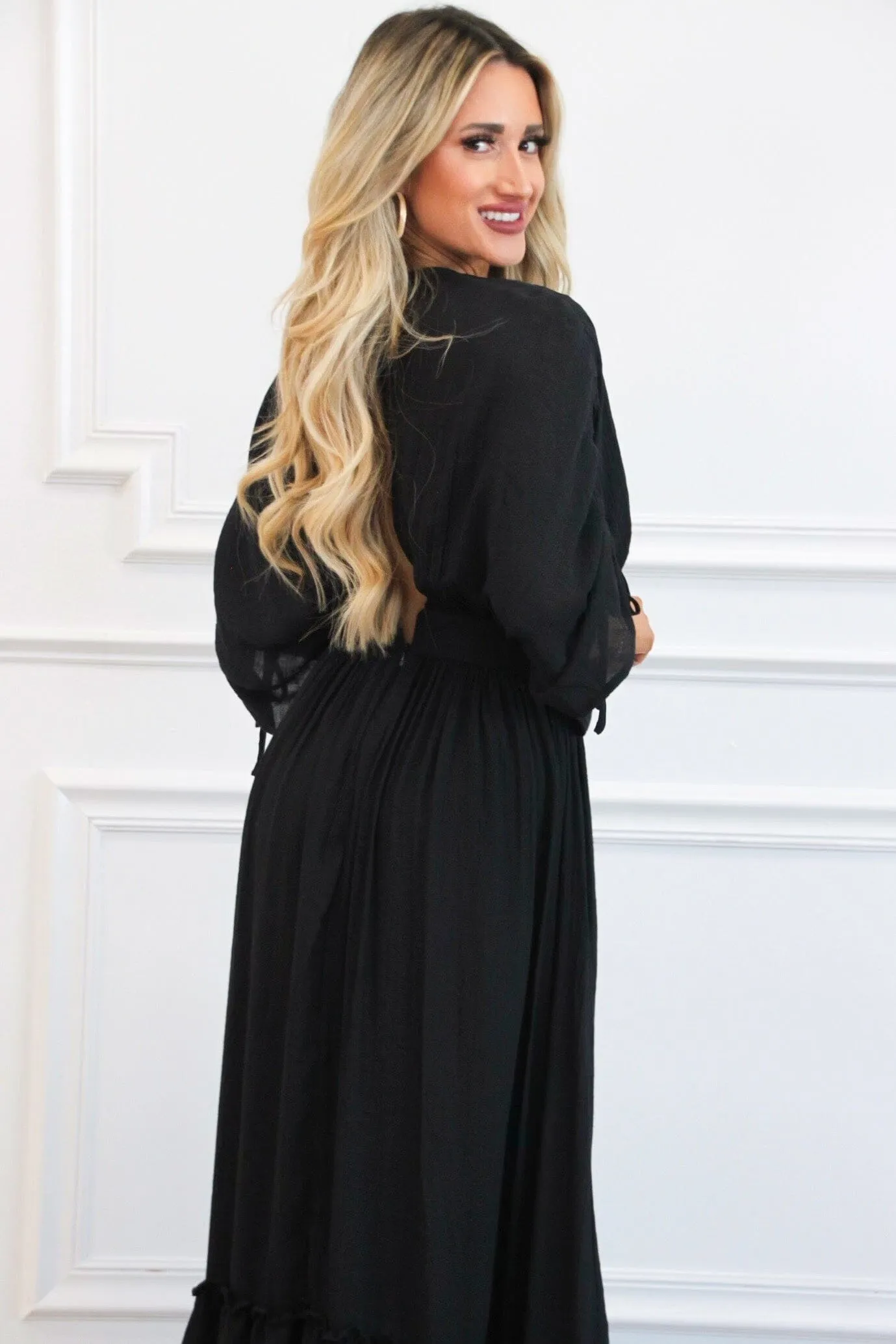 Remember When Maxi Dress: Black sold by Bella and Bloom product image thumbnail 3
