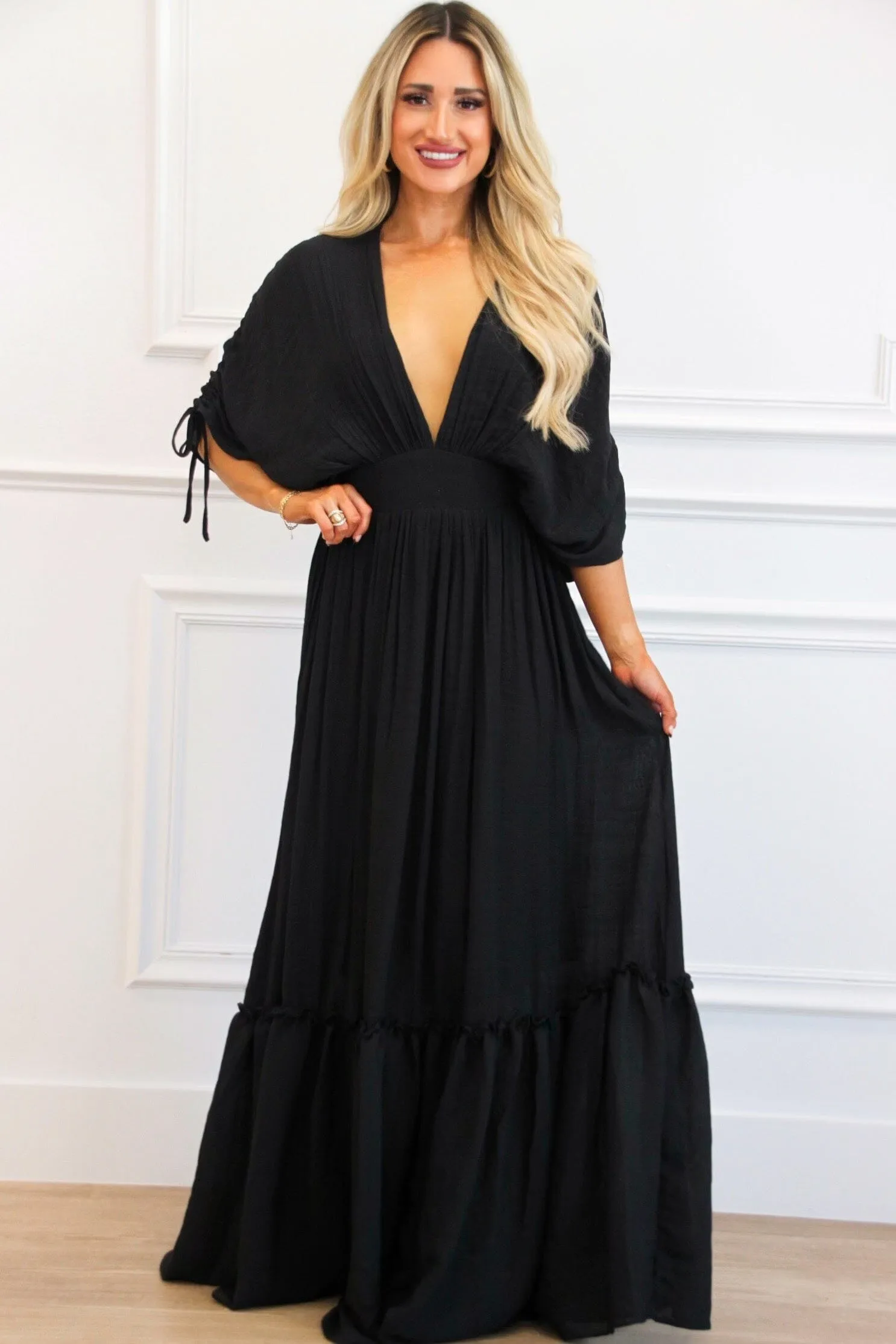 Remember When Maxi Dress: Black sold by Bella and Bloom