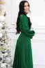 Elle One Shoulder Shimmer Maxi Dress: Green sold by Bella and Bloom