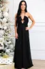 Pandora Shimmer Cutout Maxi Dress: Black sold by Bella and Bloom