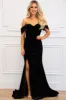 Winona Velvet Bustier Off Shoulder Maxi Dress: Black sold by Bella and Bloom