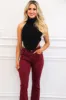 Beverly High Neck Open Back Sweater Crop Top: Black sold by Bella and Bloom