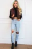Denver Puffer Vest: Chocolate Maroon sold by Bella and Bloom