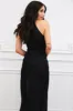Soul Crush High Neck Satin Midi Dress: Black sold by Bella and Bloom