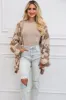 Abbey Oversized Slouchy Checkered Cardigan: Taupe sold by Bella and Bloom