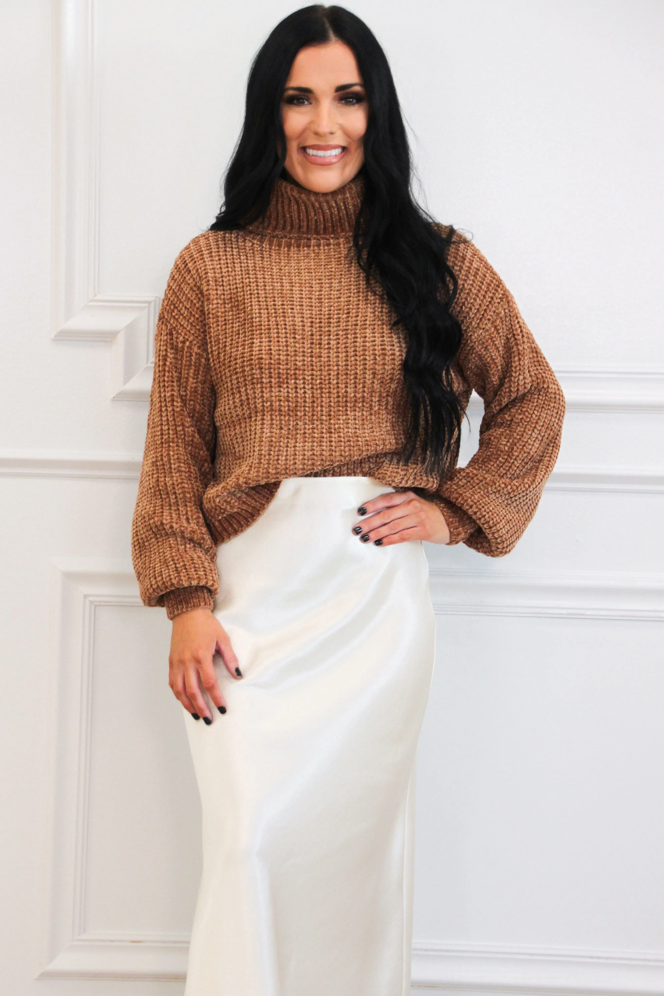 Maizie Satin Midi Skirt: Cream sold by Bella and Bloom product image thumbnail 4