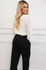 Tipton Satin Joggers: Black, sold by Bella and Bloom