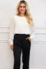 Tipton Satin Joggers: Black, sold by Bella and Bloom