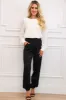 Tipton Satin Joggers: Black, sold by Bella and Bloom