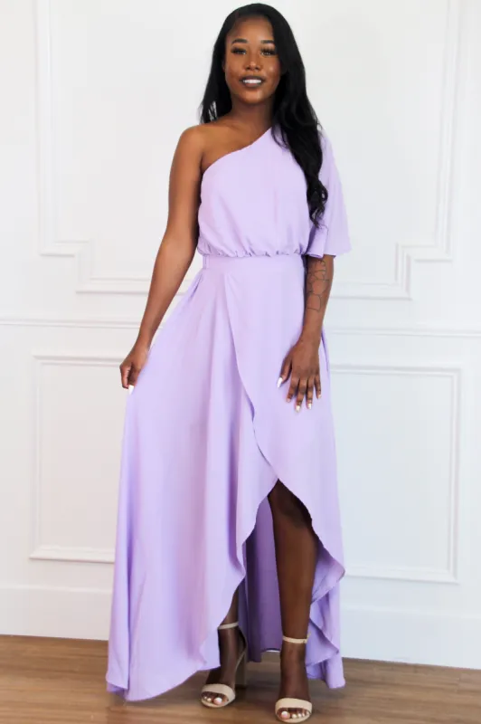 Got What I Got Maxi Dress: Lavender sold by Bella and Bloom