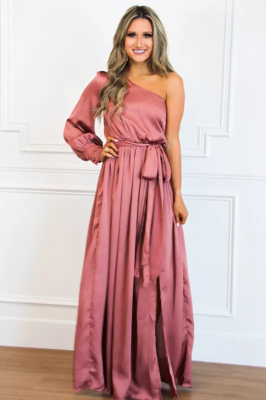 RESTOCK: Regal Nights Maxi Dress: Mauve sold by Bella and Bloom