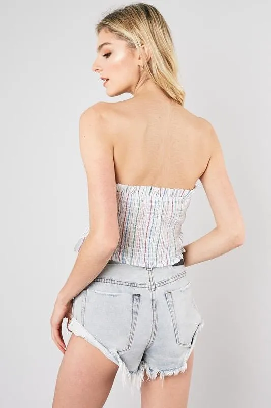 Put a Bow on It Top: White Multi sold by Bella and Bloom product image thumbnail 2