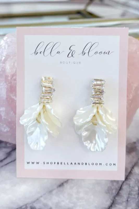 Living Lavish Embellished Earrings: Gold sold by Bella and Bloom
