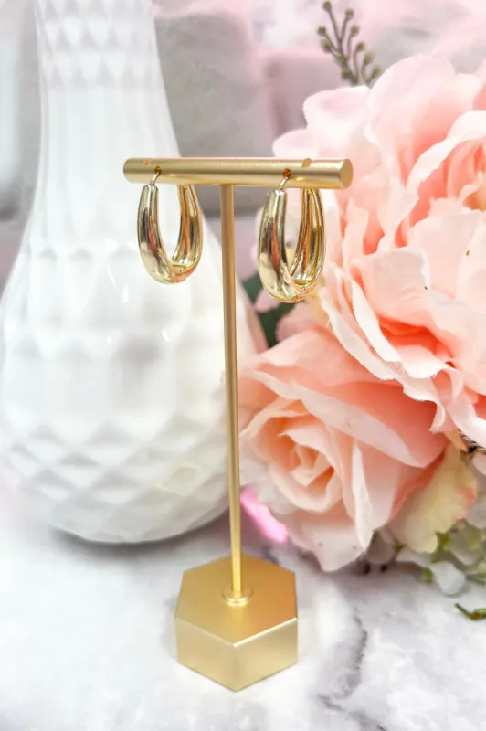 Staple Essential Hoop Earrings: Gold sold by Bella and Bloom
