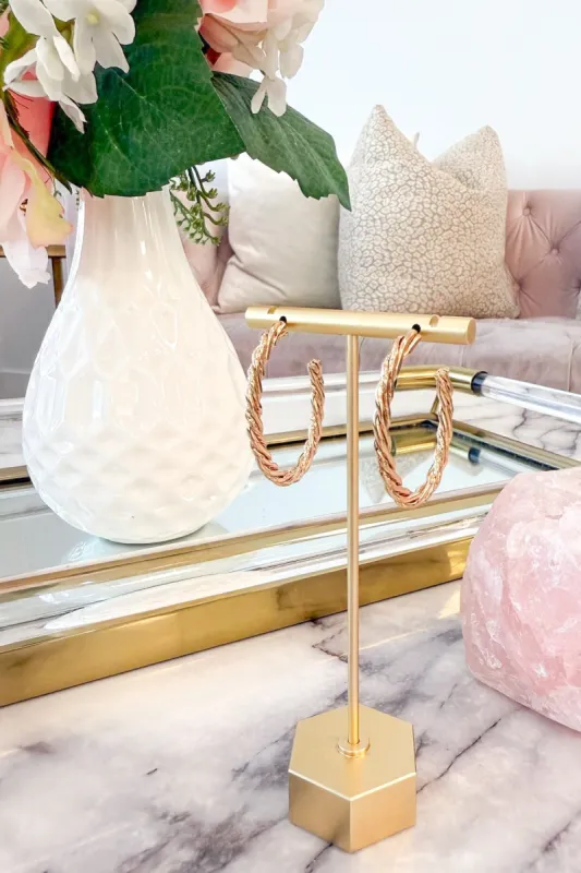 Twist and Shout Earrings: Gold sold by Bella and Bloom