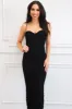 Show Out Bustier Ruched Maxi Dress: Black sold by Bella and Bloom
