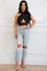 Kenzie Satin Halter Crop Top: Black sold by Bella and Bloom