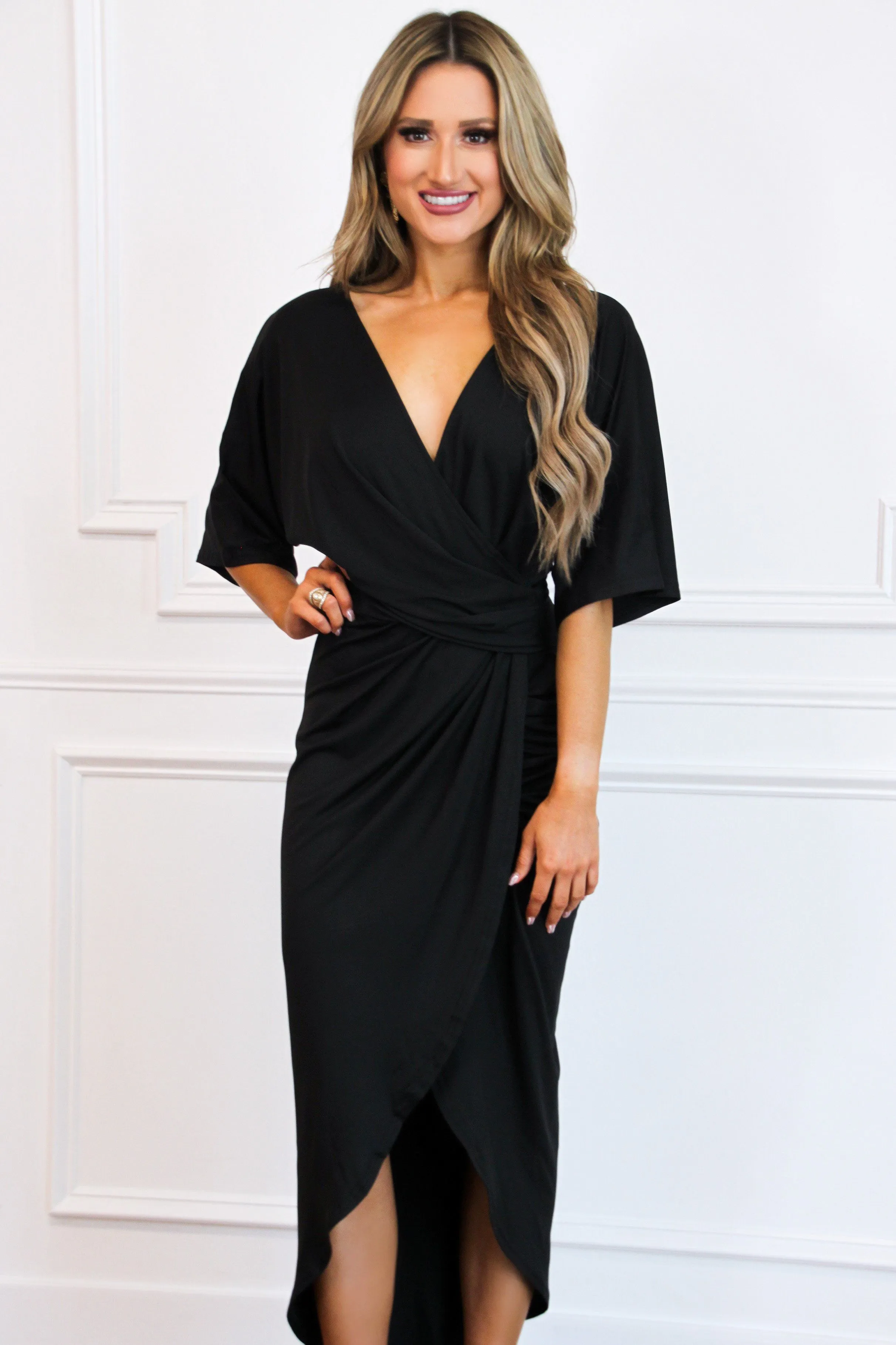 Loving You Is Easy Midi Dress: Black sold by Bella and Bloom product image thumbnail 2