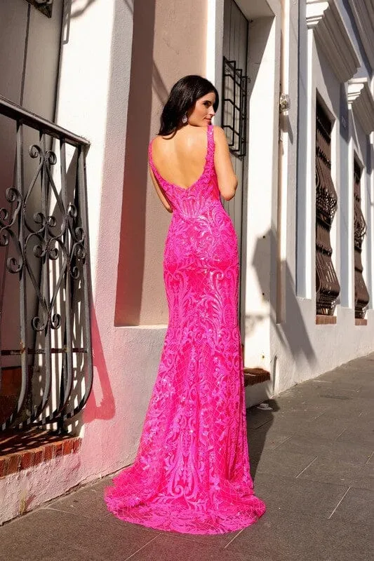 Trinity Sequin Formal Dress: Hot Pink sold by Bella and Bloom product image thumbnail 5