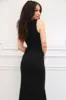 Benson V Neck Ruffle Maxi Dress: Black sold by Bella and Bloom