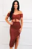 Lose You to Love Me Two Piece Set: Brick sold by Bella and Bloom