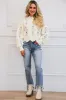 Tensley Floral Embroidered Scalloped Sweater: Cream sold by Bella and Bloom