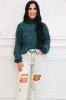 Winter Wishes Chenille Turtleneck Sweater: Teal sold by Bella and Bloom
