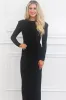 Venita Backless Long Sleeve Maxi Dress: Black sold by Bella and Bloom