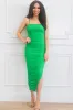 Harmony Ruched Midi Dress: Bright Green sold by Bella and Bloom
